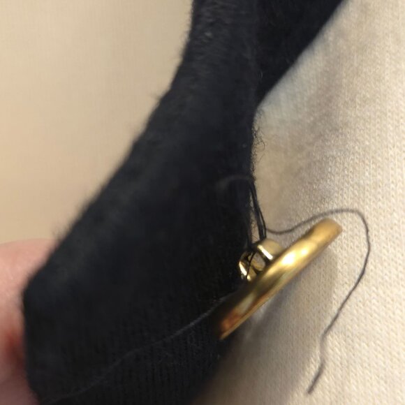 Bleyle Vintage Cream & Black Cardigan Sweater 100% Pure Wool Women's - Picture 7 of 13